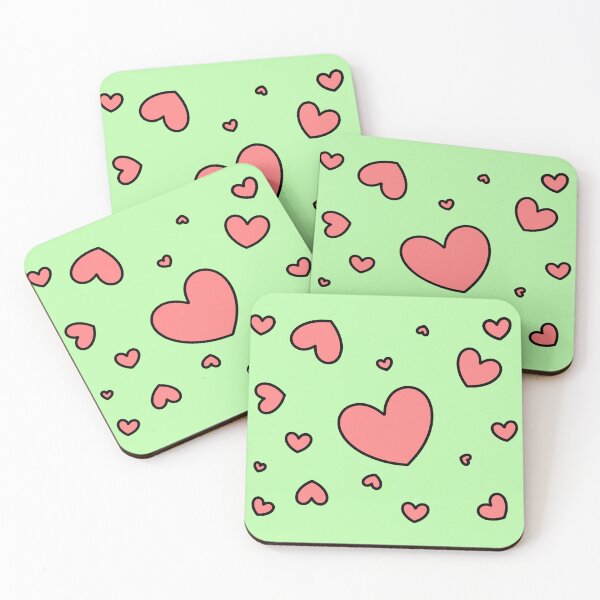 Item preview, Patrón de corazón sobre verde claro designed and sold by HoppRock.