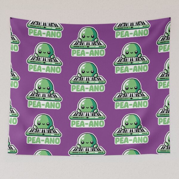 Item preview, Peas-fully Playing Piano: A Punny Music Lover’s Delight designed and sold by hitechmom.