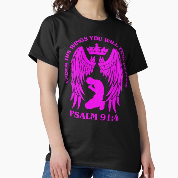 Item preview, Under His Wings You Will Find Refuge, christian quote designed and sold by MoriaStore.