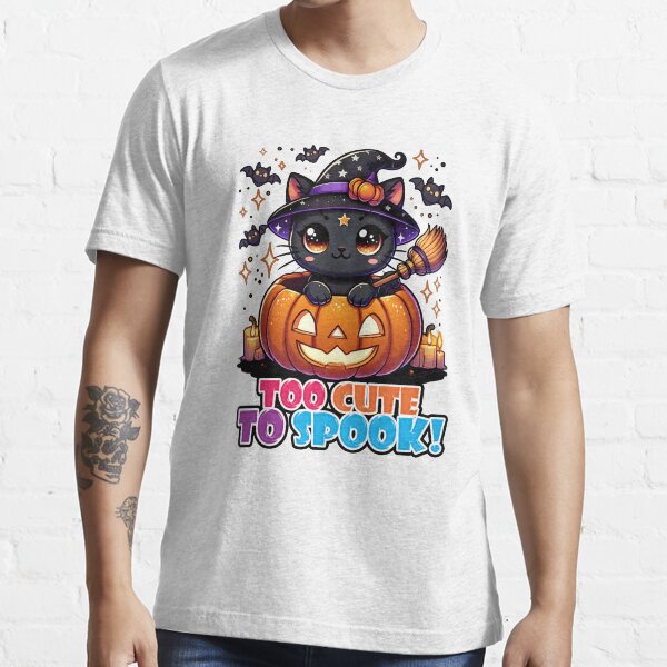 Item preview, Too Cute to Spook" Kawaii Halloween Kitten designed and sold by HAFIZ-DP.