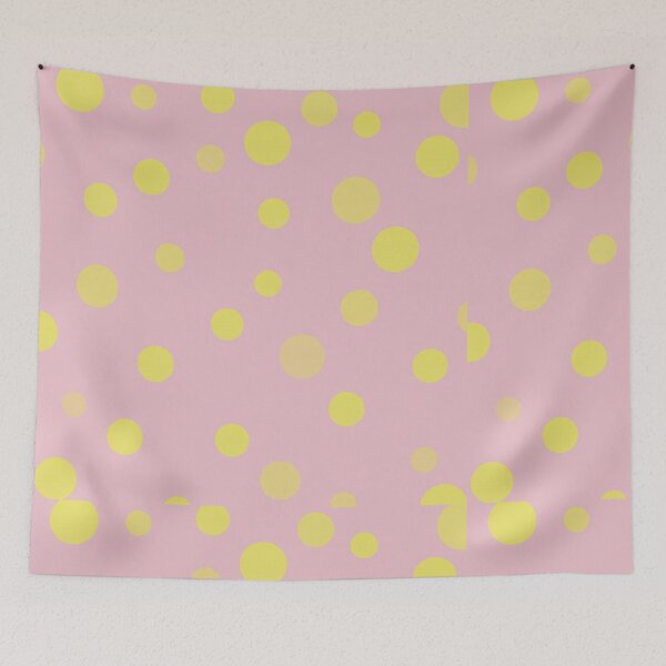 Item preview, A pink and yellow background with many small yellow circles designed and sold by PWDigitalArt.