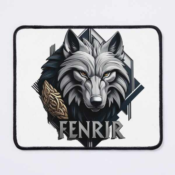 Item preview, A wolf with a gold object in its mouth and the name Fenrir designed and sold by PWDigitalArt.