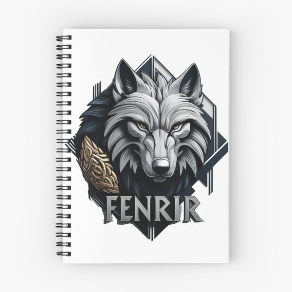 Item preview, A wolf with a gold object in its mouth and the name Fenrir designed and sold by PWDigitalArt.