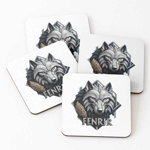 Item preview, A wolf with a gold object in its mouth and the name Fenrir designed and sold by PWDigitalArt.