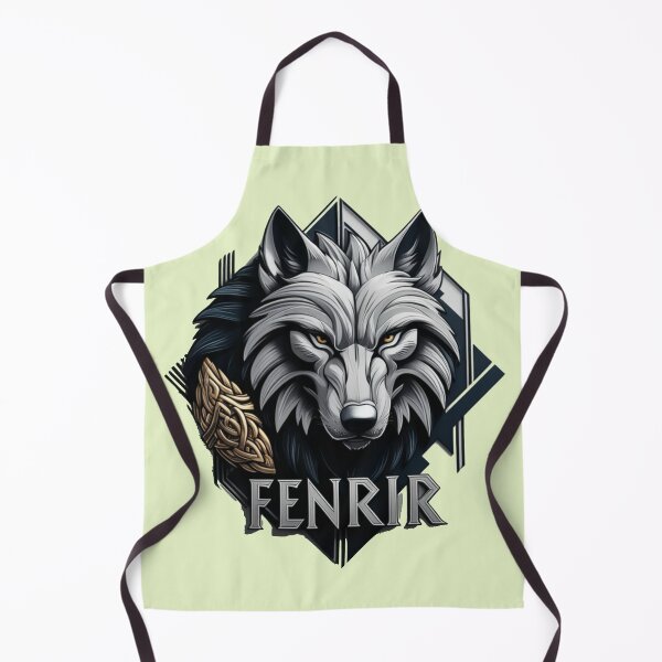 Item preview, A wolf with a gold object in its mouth and the name Fenrir designed and sold by PWDigitalArt.