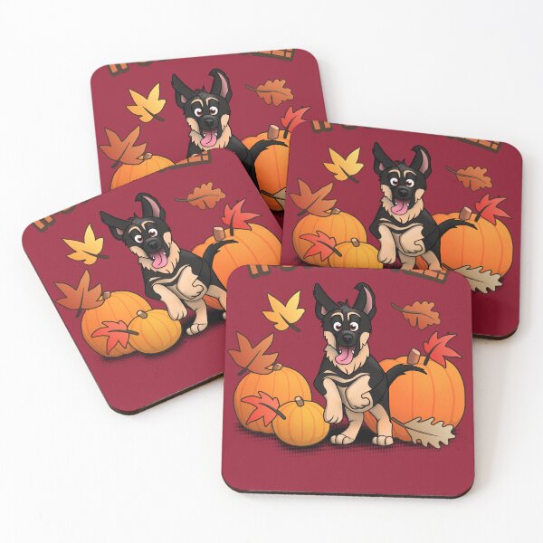 Item preview, It's Fall Yall!  Black and tan bicolor german shepherd puppy autumn season design designed and sold by polygrafix.