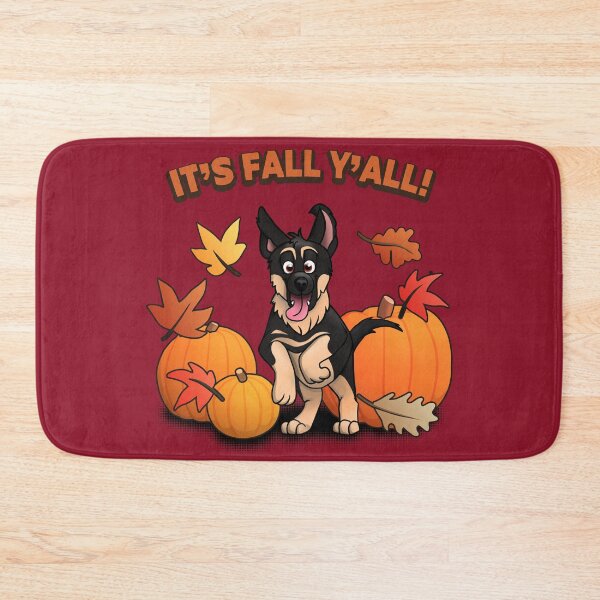 Item preview, It's Fall Yall!  Black and tan bicolor german shepherd puppy autumn season design designed and sold by polygrafix.