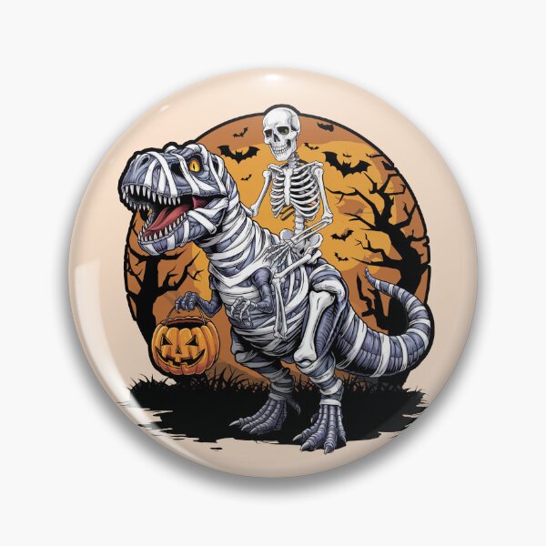 Item preview, Skeleton Riding Mummy Dinosaur T rex Halloween designed and sold by shokA Design.