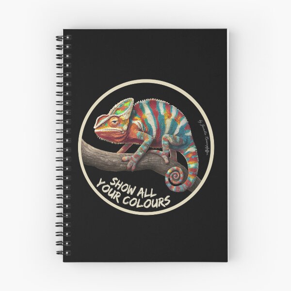 Item preview, Show all your colours - colorful chameleon round logo professional design designed and sold by LessStressNerd.