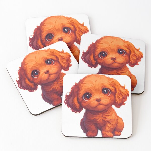 Item preview, Cute Cartoon Red Cavapoo Puppy Dog designed and sold by EpicFoxArt.