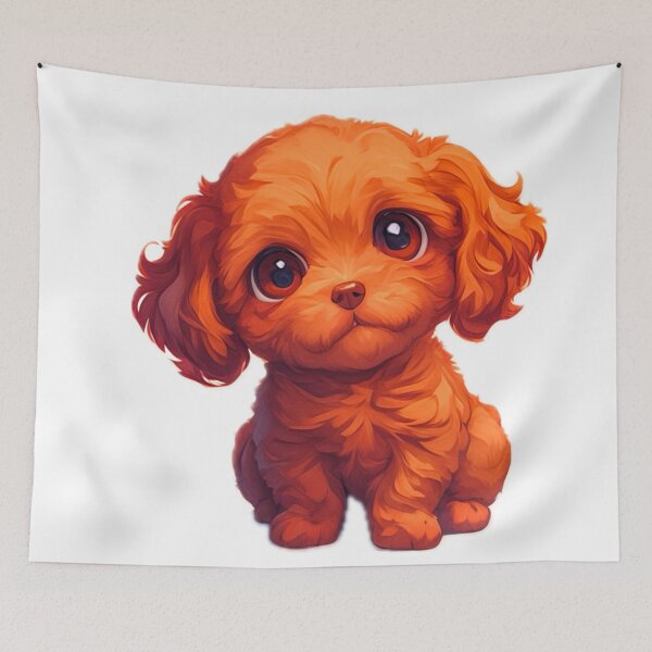 Item preview, Cute Cartoon Red Cavapoo Puppy Dog designed and sold by EpicFoxArt.