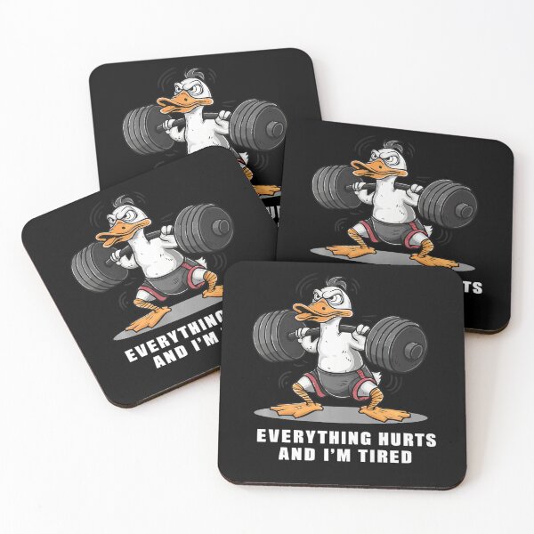 Item preview, Everything Hurts And I'm Tired Funny Duck designed and sold by LeoVargasVelha.