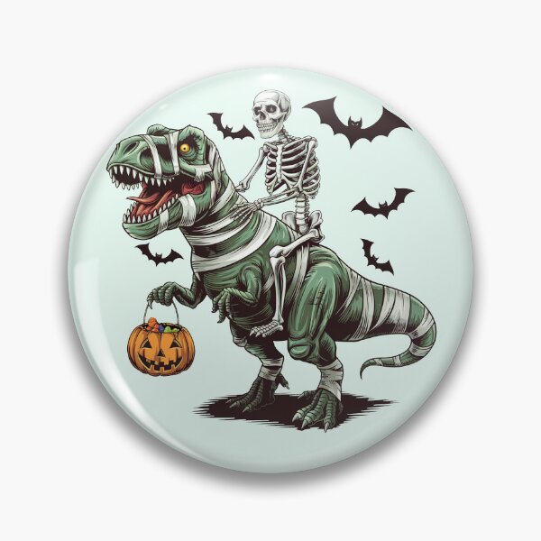 Item preview, Skeleton Riding Mummy Dinosaur T rex Halloween designed and sold by shokA Design.