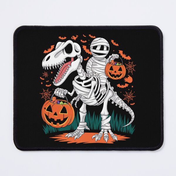Item preview, Mummy Riding Skeleton Dinosaur T rex Halloween designed and sold by shokA Design.
