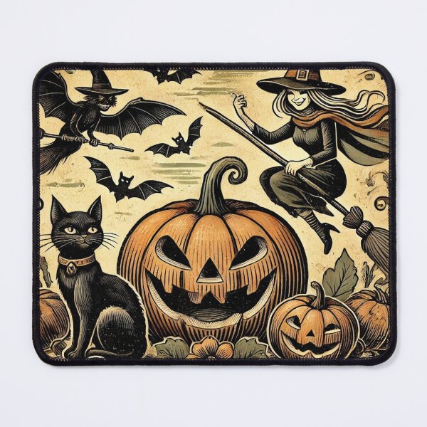 Item preview, Vintage Halloween Witch and Cat designed and sold by Magic Of Imagination.