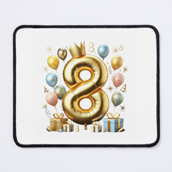 Item preview, Golden Balloon Number 8 with Crown and Birthday Party Decorations designed and sold by momo9981.