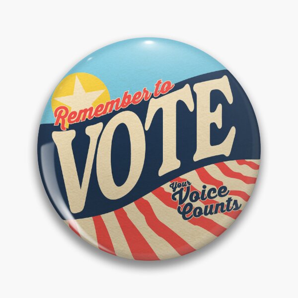 Item preview, Remember To Vote. Your Voice Counts! Patriotic Voting Reminder designed and sold by Crystal Odenkirk.