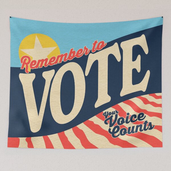 Item preview, Remember To Vote. Your Voice Counts! Patriotic Voting Reminder designed and sold by Crystal Odenkirk.