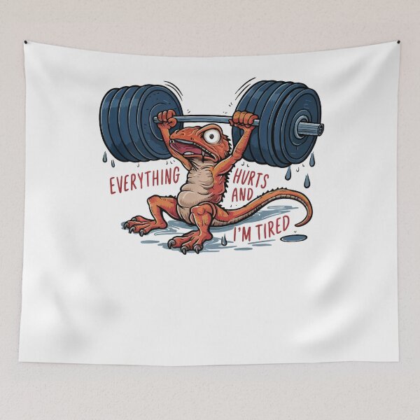 Item preview, Funny Lizard I'm Tired Everything Hurts designed and sold by LeoVargasVelha.