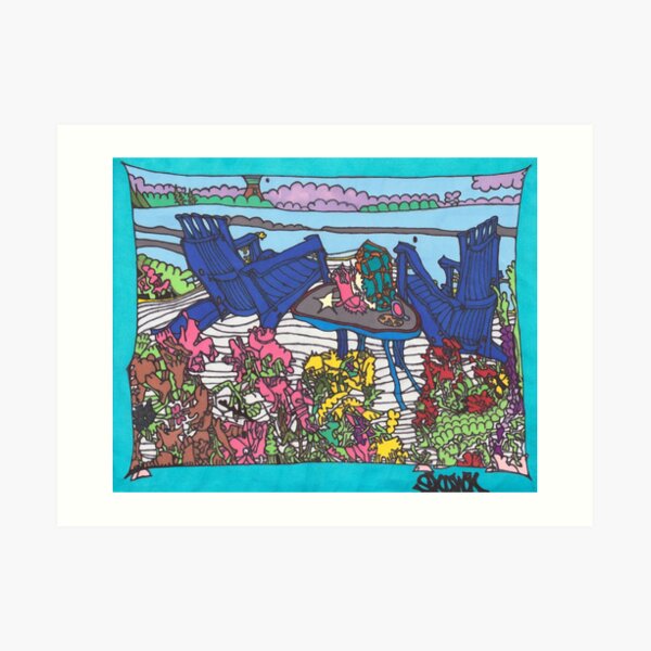 Beach Chairs Art Print