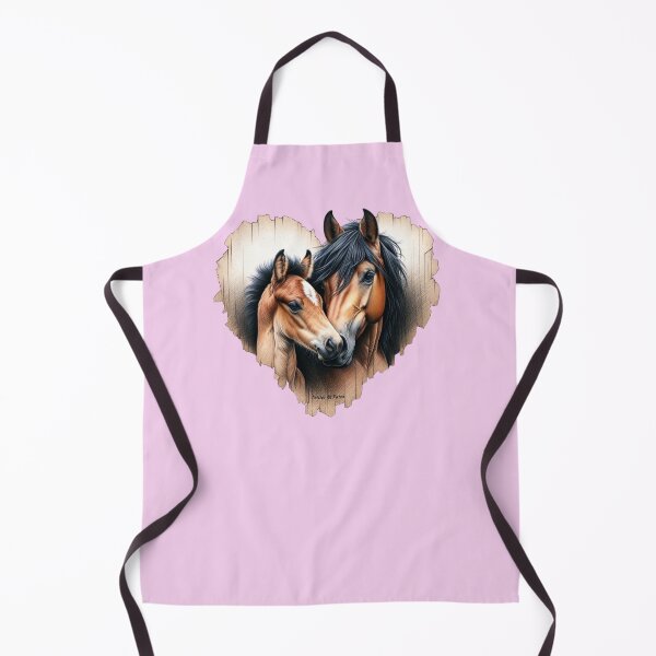 Item preview, Bay Mare and Foal Heart designed and sold by critterpatchusa.