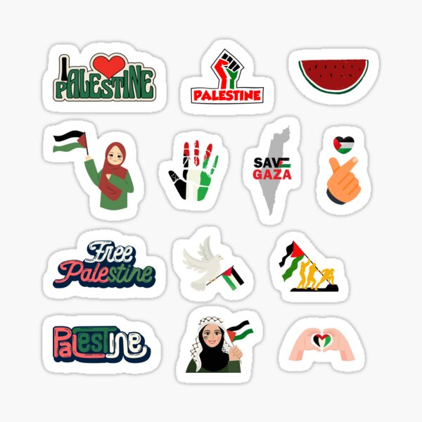 Item preview, Palästina-Stickerpaket, verschiedene Designs designed and sold by Inspiro Studio.