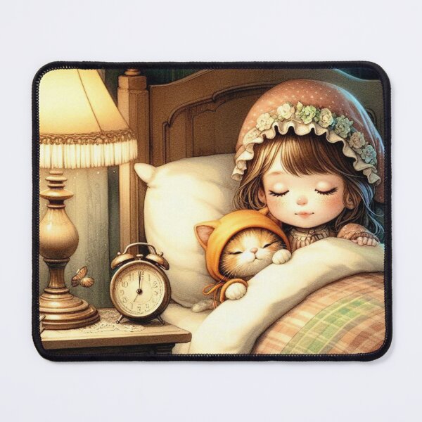Item preview, Little Girl and Kitten in a Victorian-era Setting designed and sold by Myra365Art.