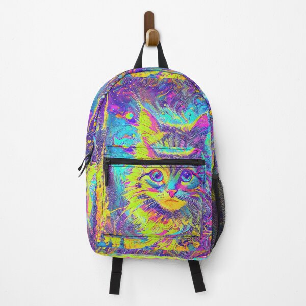 Item preview, Neon Cat: Abstract Color Explosion designed and sold by blackhalt.