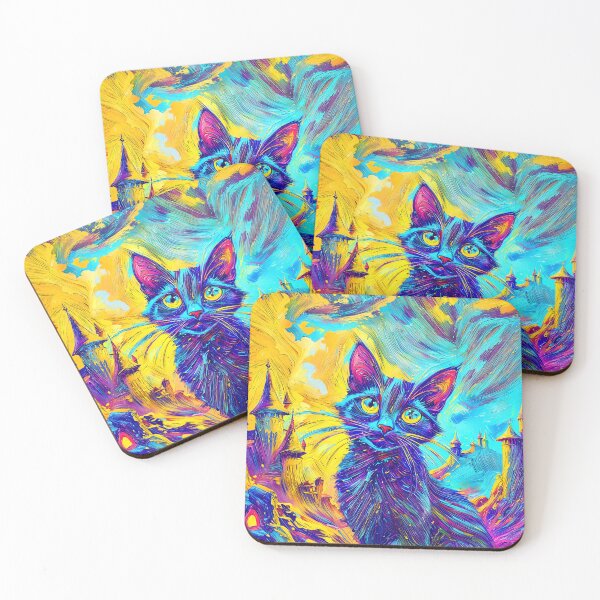 Item preview, Vibrant Feline Fantasy Artwork designed and sold by blackhalt.