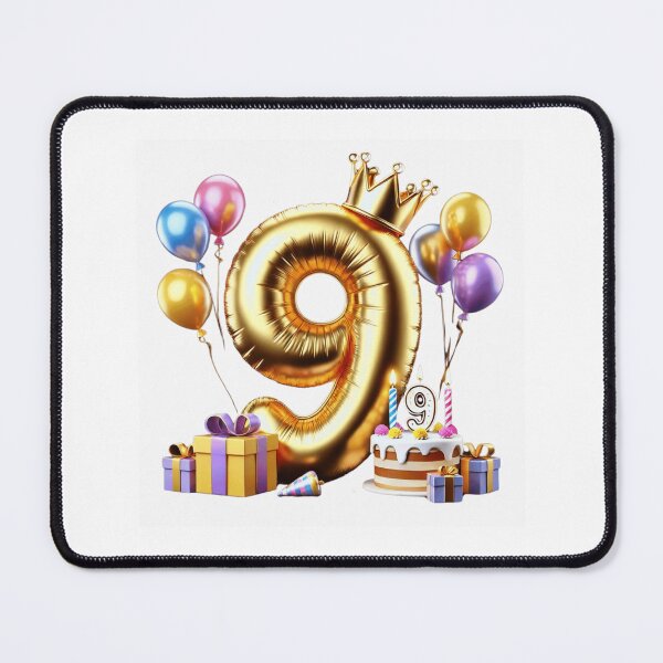 Item preview, Golden Balloon Number 9 with Crown and Birthday Party Decorations designed and sold by momo9981.