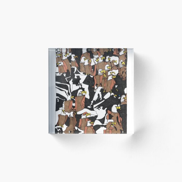 Eagle Landing Acrylic Block