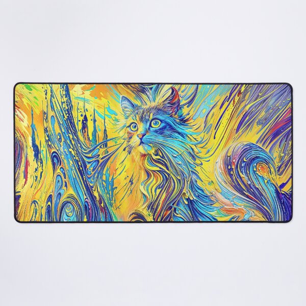 Item preview, Colorful Dreamscape with Majestic Cat designed and sold by blackhalt.