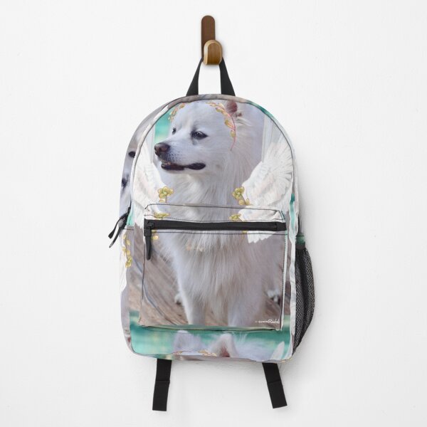 Item preview, Adorable Cute White Dog wearing Angel wings designed and sold by Yogibear & Rachelle .