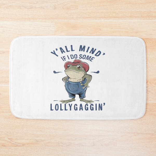 Item preview, Do Some Lollygagging Funny Cowboy Frog designed and sold by LeoVargasVelha.