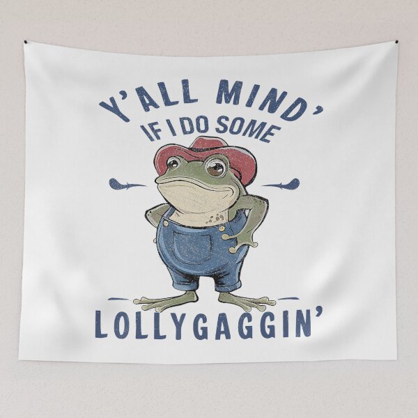 Item preview, Do Some Lollygagging Funny Cowboy Frog designed and sold by LeoVargasVelha.