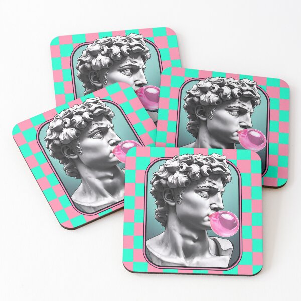 Artikelvorschau, Vaporwave Ästhetik griechische Statue Kaugummi entworfen und verkauft von analogsandpixel.