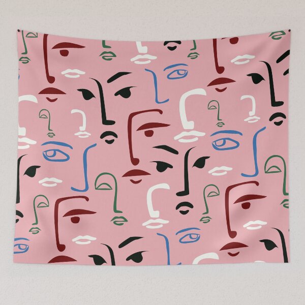 Item preview, Monochrome Faces, Expressions in Line, Minimalistic Black n White Art, Abstract Emotional Faces, Monochrome Expressionism designed and sold by Kintsugi99.