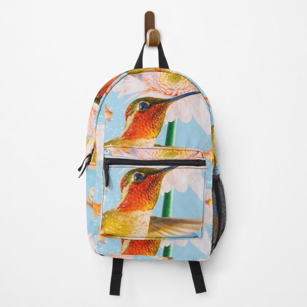 Item preview, Beautiful Colorful Hummingbird flying with Goldfish & Flower designed and sold by Yogibear & Rachelle .