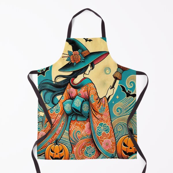 Item preview, Geisha Witch Under the Full Moon - Halloween Japanese Art designed and sold by SakuraJapanArt.