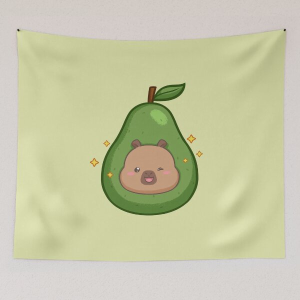 Item preview, Cute Avacado Capybara Illustration designed and sold by CapyFun.