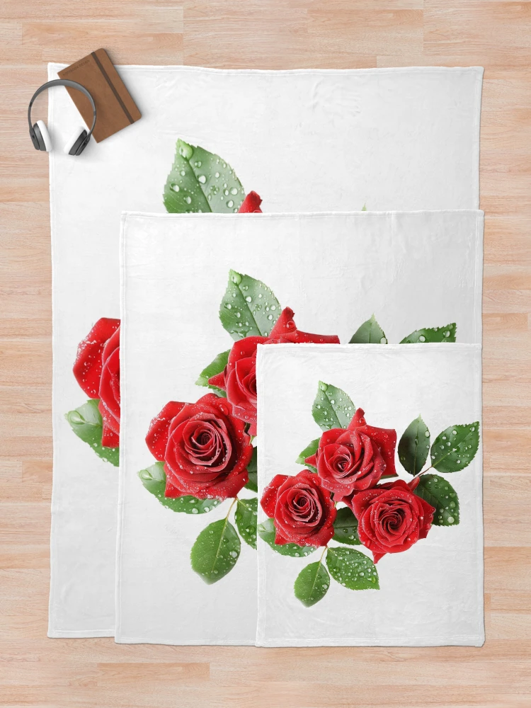 Thumbnail 5 of 6, Throw Blanket, Red Roses - Roses Collection designed and sold by Styled by Anne.