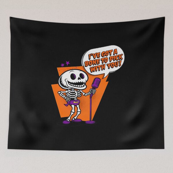 Item preview, Halloween Humor: Skeleton Mic Stand Design designed and sold by ashdenent.