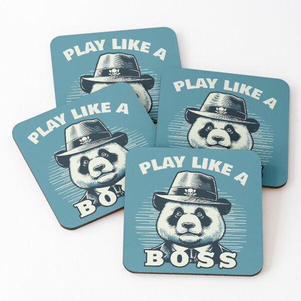 Item preview, Play Like a Boss, Retro Panda Design designed and sold by Creative Magia.