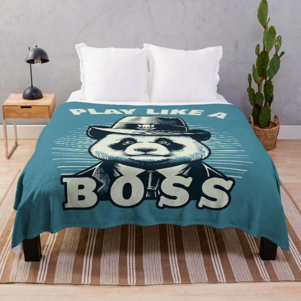 Item preview, Play Like a Boss, Retro Panda Design designed and sold by Creative Magia.