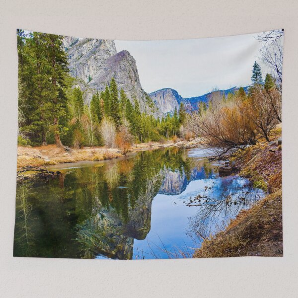 Item preview, Stunning Yosemite Three Brothers Mountain Reflection in RiverStunning designed and sold by Yogibear & Rachelle .