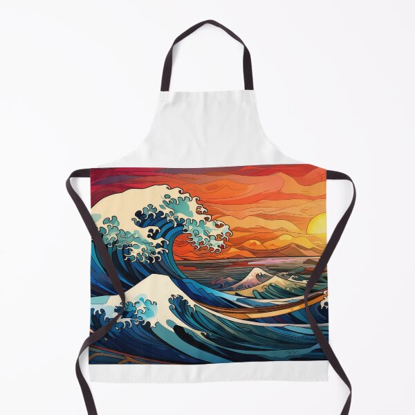 Item preview, Stained Glass of Japanese ocean wave designed and sold by Cozirlax.