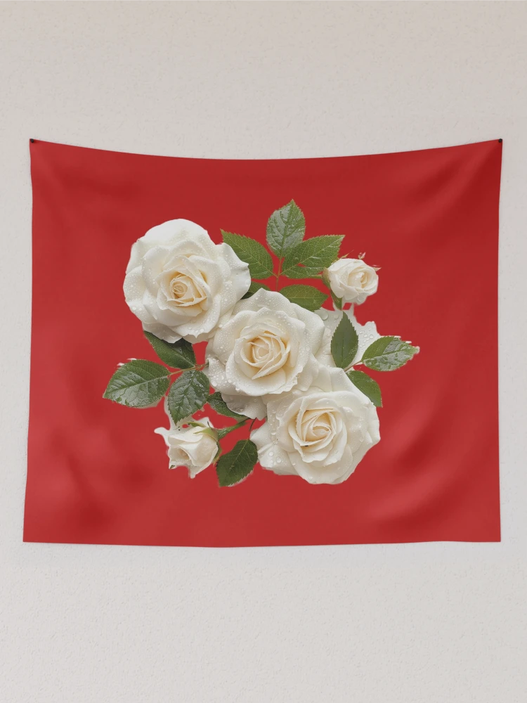 Thumbnail 2 of 3, Tapestry, White Roses - Roses Collection designed and sold by Styled by Anne.