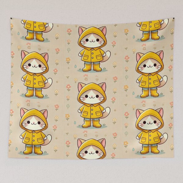 Item preview, Yellow Raincoat Kitty designed and sold by NineNIGHT404.