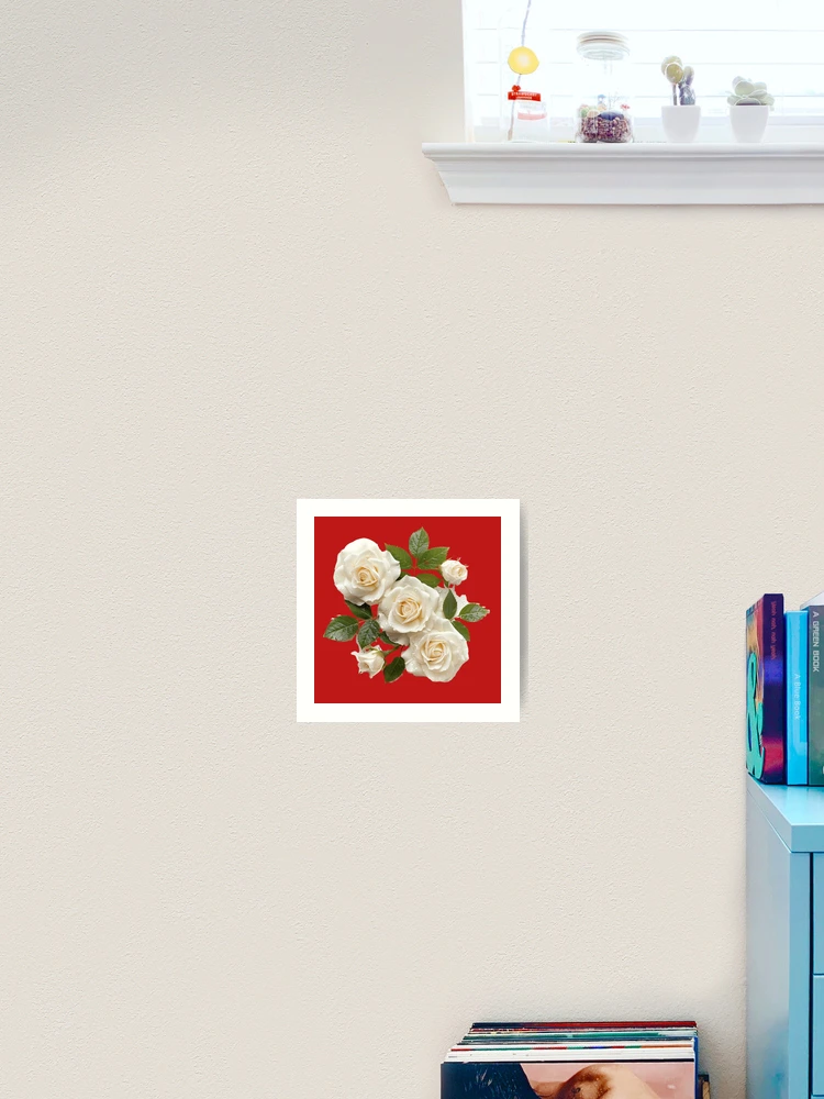 Thumbnail 2 of 3, Art Print, White Roses - Roses Collection designed and sold by Styled by Anne.