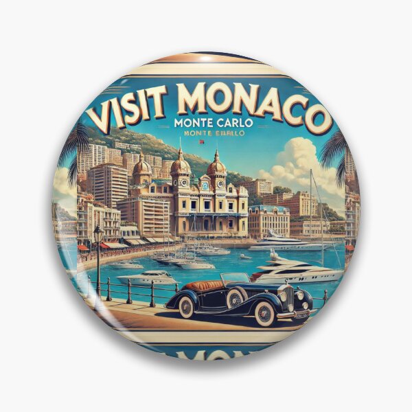 Artikelvorschau, Luxuriöses Monaco-Reiseposter mit Bentley Brooklands entworfen und verkauft von Meta2Physical.